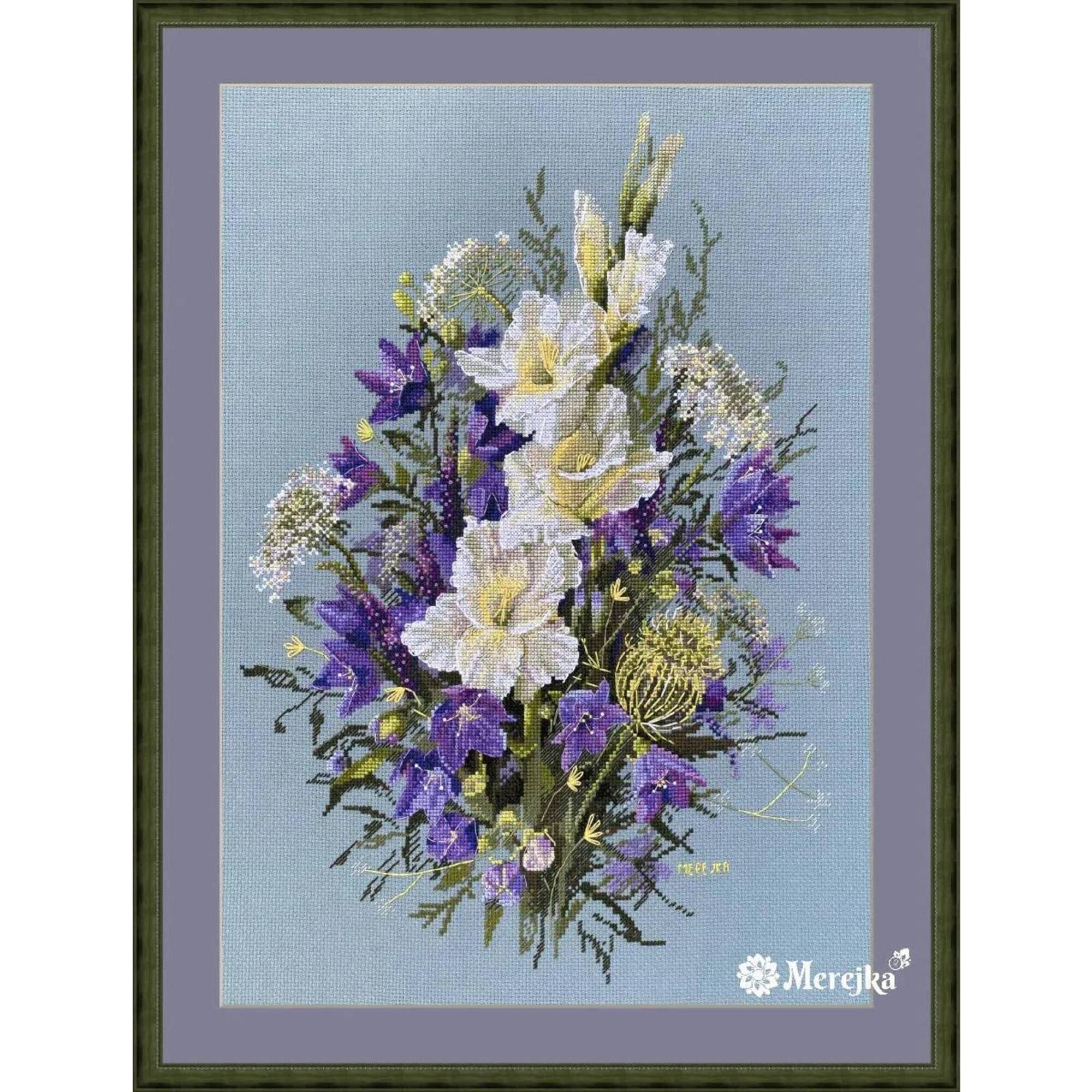 Merejka® The White Sword Lily Counted Cross Stitch Kit